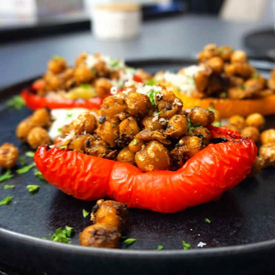 chickpeas with peppers - Recipe photo by Cuisine Fiend