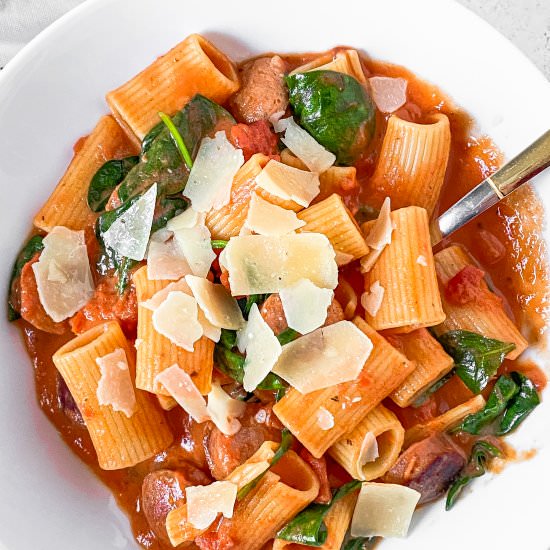 Simple Creamy Tomato Pasta Sauce - Recipe photo by Real Food with Sarah