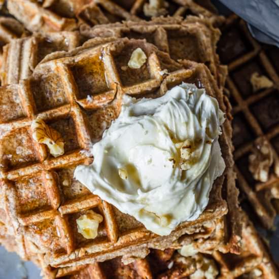 Rye Flour Ricotta Waffles - Recipe photo by thedanareneeway