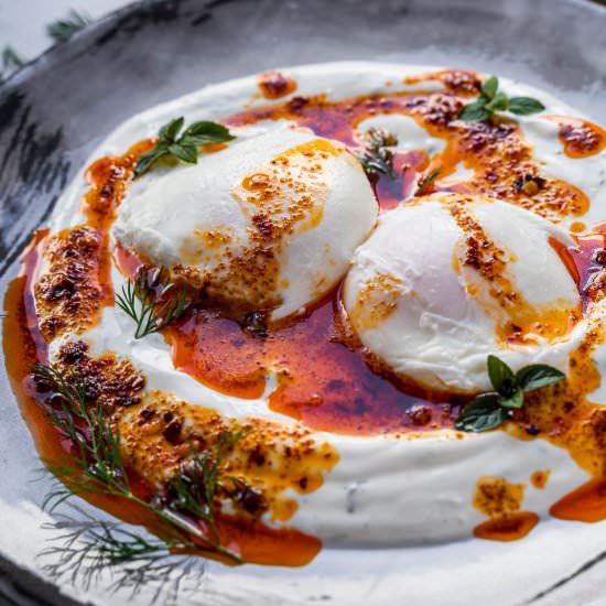 Turkish Eggs - Recipe photo by Sixhungryfeet