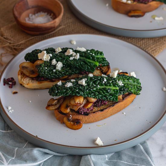 Mushroom Toasts with Vegetable Top - Recipe photo by TheCookReport