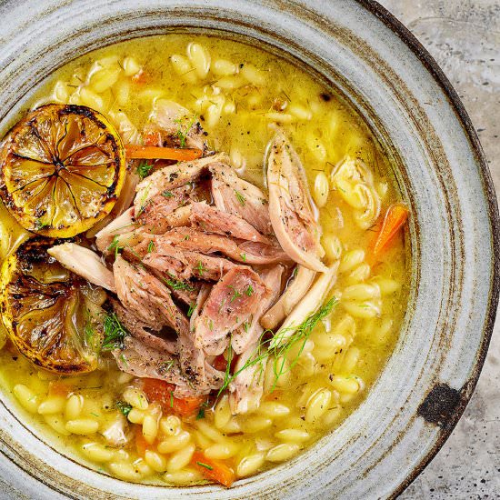 Lemon Chicken Orzo Soup - Recipe photo by Chefjar