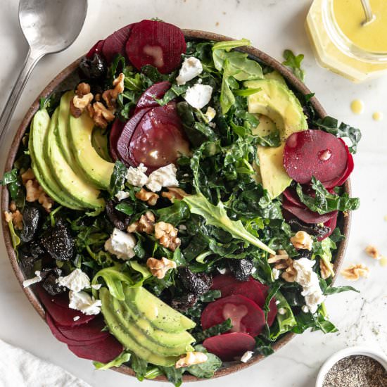 raw beet salad with citrus dressing - Recipe photo by withspice