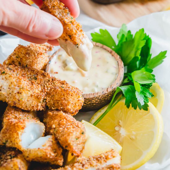 Air Fryer Fish Sticks - Recipe photo by Running to the Kitchen