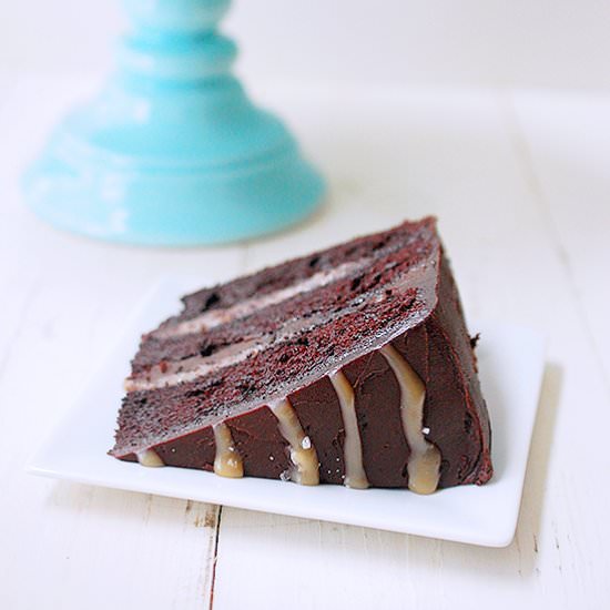 Chocolate salted caramel cake - Recipe photo by evabakes