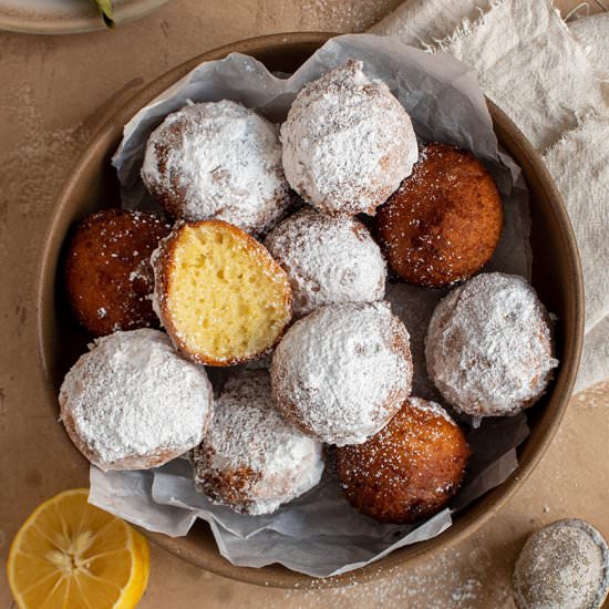 Meyer lemon fritters - Recipe photo by cherryonmysundae