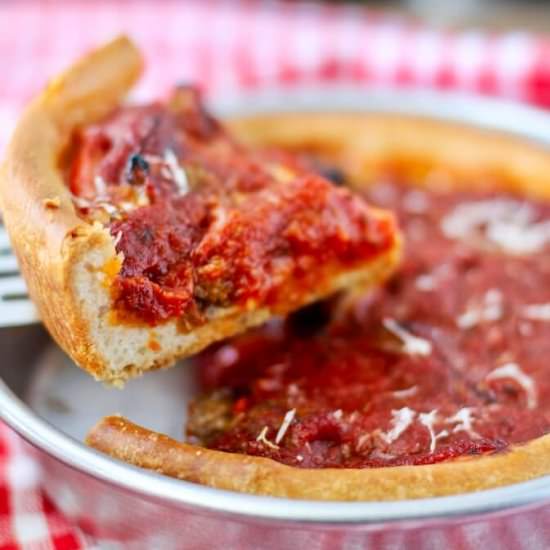 Individual Deep Dish Pizzas - Recipe photo by karenskitchenstories