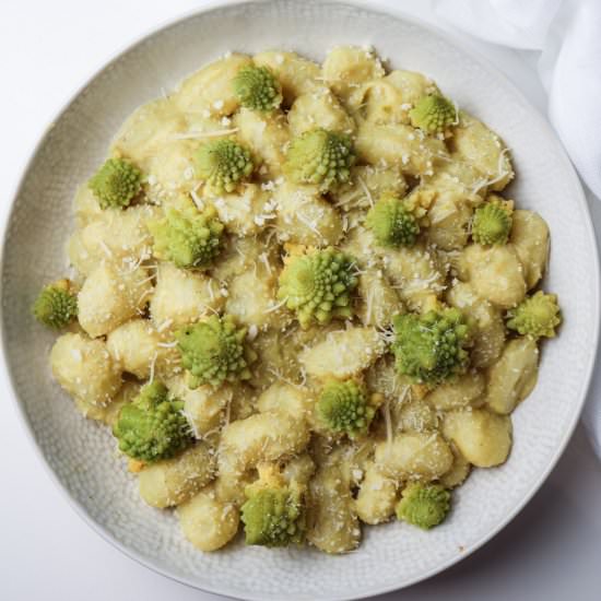Vegan Romanesco Gnocchi - Recipe photo by aVegTasteFromAtoZ
