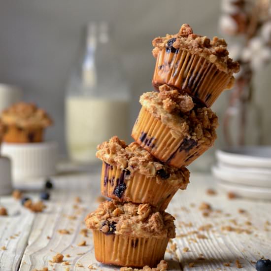 Blueberry Cardamom Crumb Muffins - Recipe photo by theartofbaking