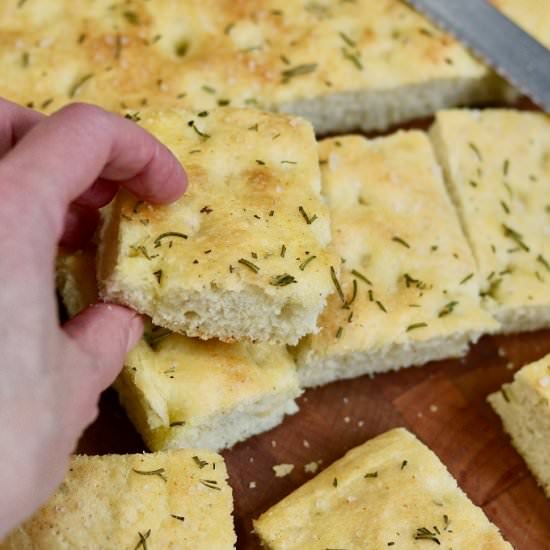 No Knead Focaccia Recipe - Recipe photo by Cheeky Chickpea