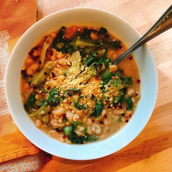 Escarole and Beans - Recipe photo by SmartyPlants