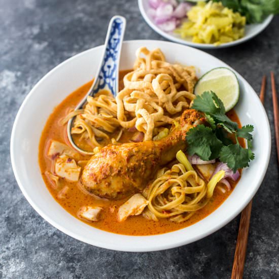 Khao Soi (Chiang Mai) Noodles - Recipe photo by InquiringChef