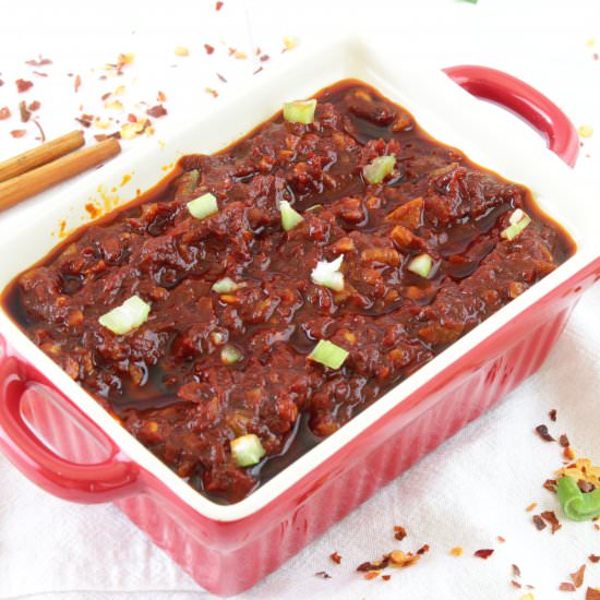 Schezwan Chili Sauce Recipe - Recipe photo by My Culinary Expressions
