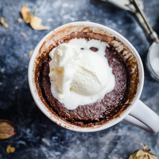 Hot Chocolate Mug Cake - Recipe photo by tiffinandteaofficial