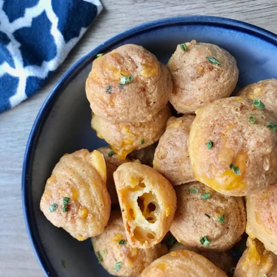 Vegan Gougères (Cheese Puffs) - Recipe photo by littlelighthousebaking