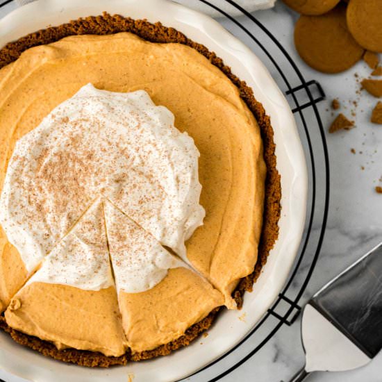 Pumpkin Mousse Pie - Recipe photo by themarblekitchen