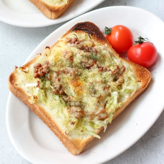 Natto Cheese Toast (Easy Breakfast) - Recipe photo by chefjacooks