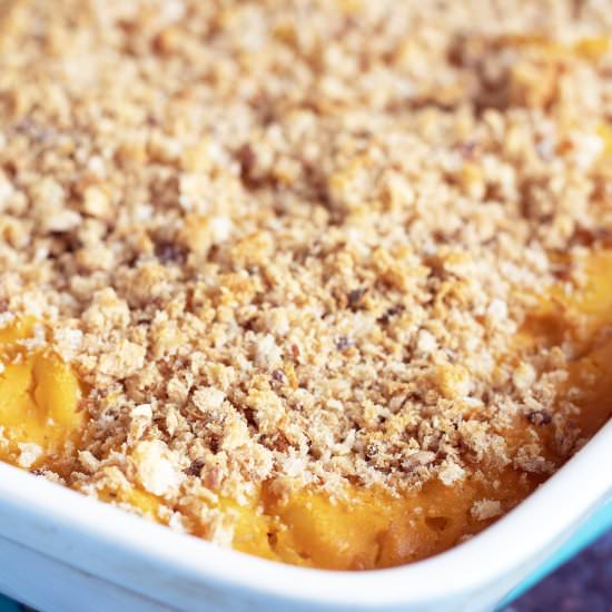 Butternut mac and cheese - Recipe photo by Mandy Sneaky Veg