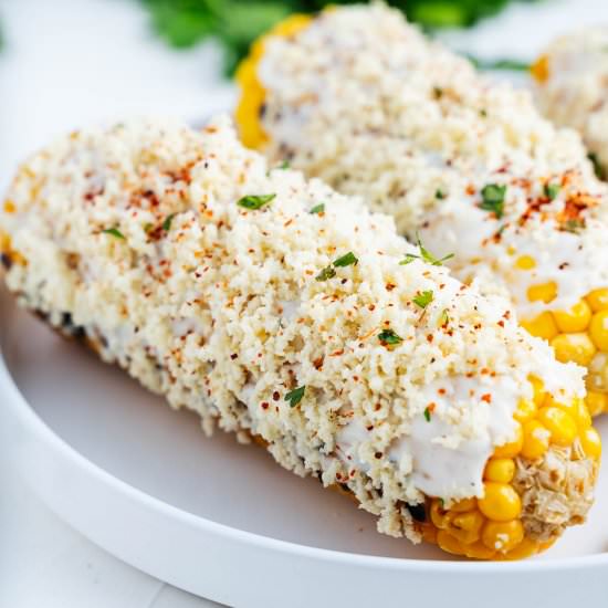 Mexican Street Corn (Elote Recipe) - Recipe photo by brokebankvegan