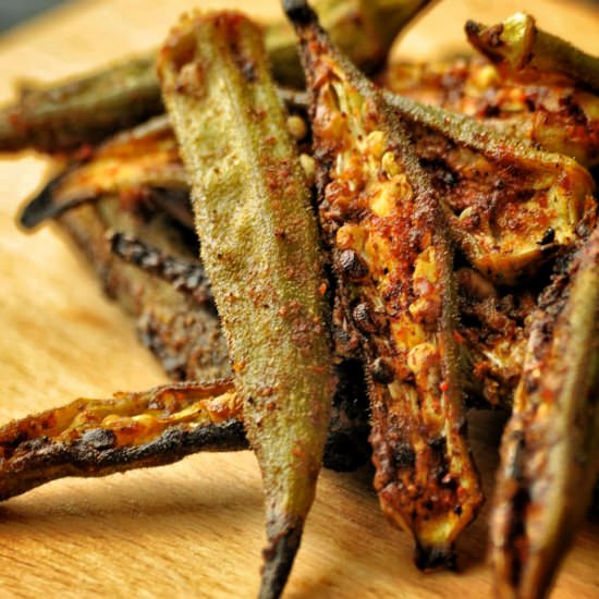 Air Fryer Okra Chips - Recipe photo by Mistress Ghee