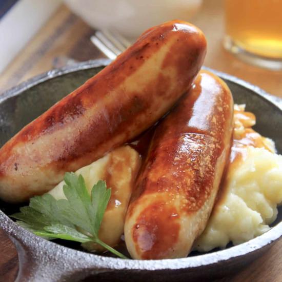 british bangers and mash - Recipe photo by christinascucina
