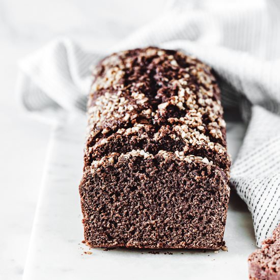 Hazelnut chocolate loaf cake - Recipe photo by Sweetly Cakes