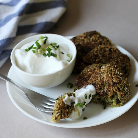 Kale and Quinoa Fritters - Recipe photo by Culinary postcards
