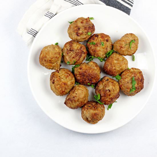 Air Fryer Turkey Meatballs - Recipe photo by AGratefulMeal