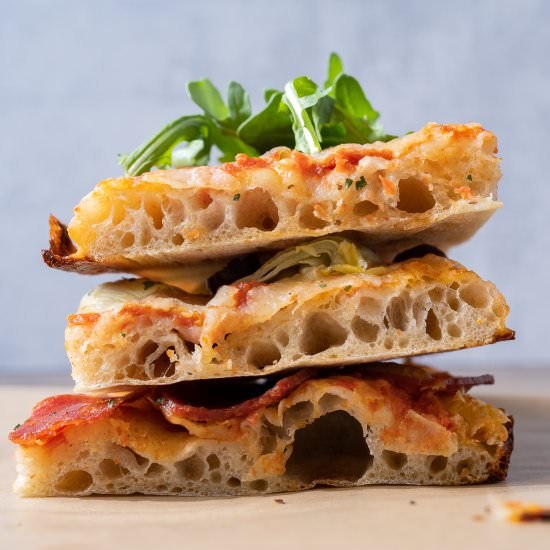 Sourdough Sheet Pan Pizza - Recipe photo by the perfect loaf