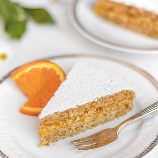 VEGAN ORANGE CURD CAKE - Recipe photo by theplantbasedschool