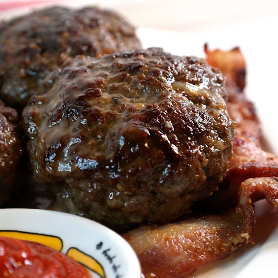 Cheese Stuffed Burgers - Recipe photo by LikeHotKeto
