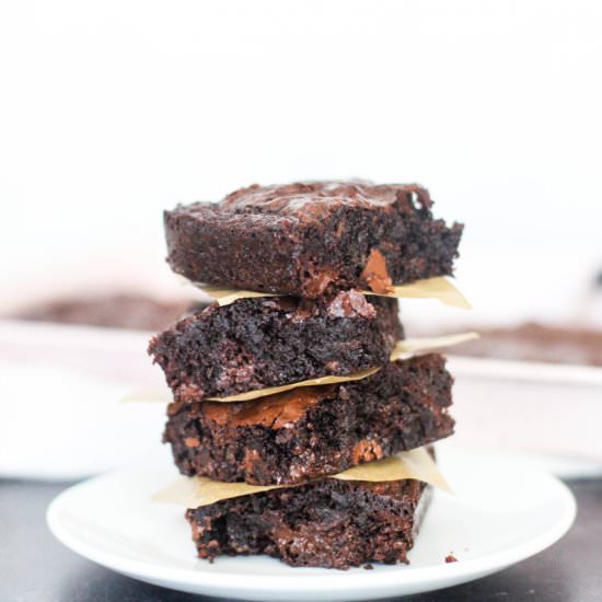 Best High Altitude Brownies - Recipe photo by DoughEyedBlog