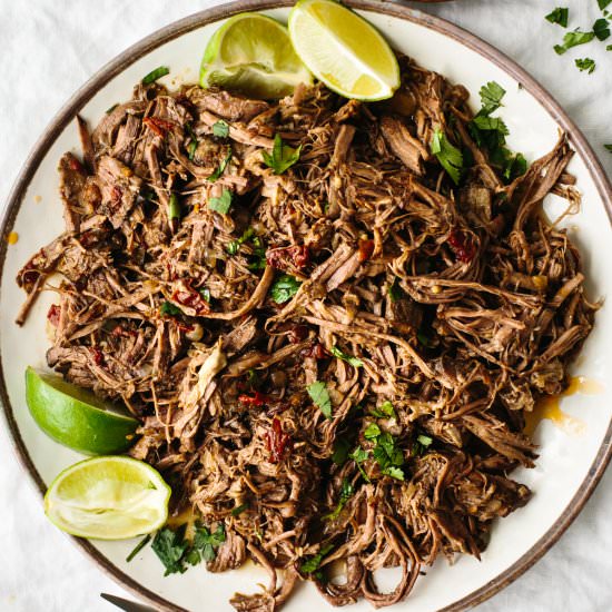 Slow Cooker Barbacoa - Recipe photo by Downshiftology