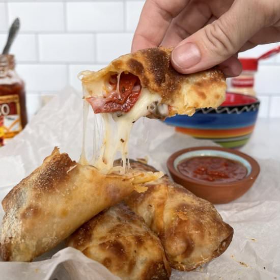 Pepperoni & Cheese Pizza Egg Rolls - Recipe photo by VanessaViolet