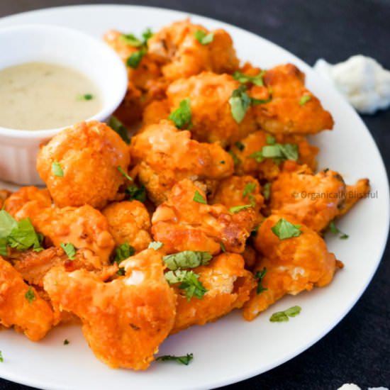 Vegan Air fryer Buffalo Cauliflower - Recipe photo by aznjenny28