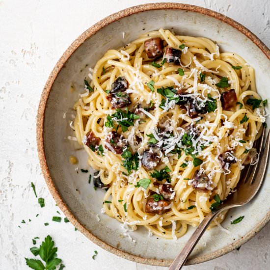 Chinese Sausage Spaghetti - Recipe photo by cooking_therapy