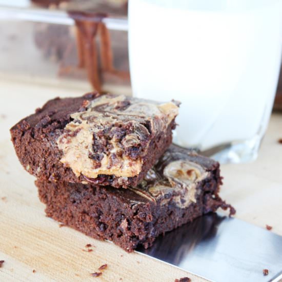 Peanut Butter Chocolate Brownies - Recipe photo by Stefs318