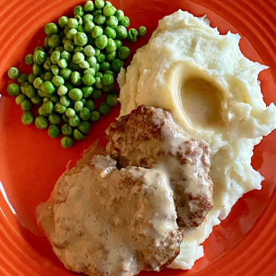 Slow Cooker Salisbury Steak - Recipe photo by theshortordercook