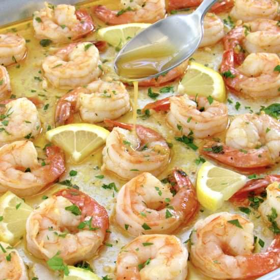Sheet Pan Garlic Butter Shrimp - Recipe photo by Keto Cooking Christian