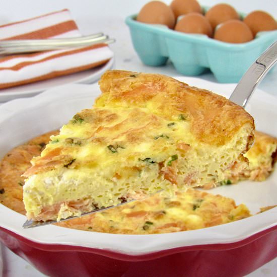 Smoked Salmon Crustless Quiche - Recipe photo by Keto Cooking Christian