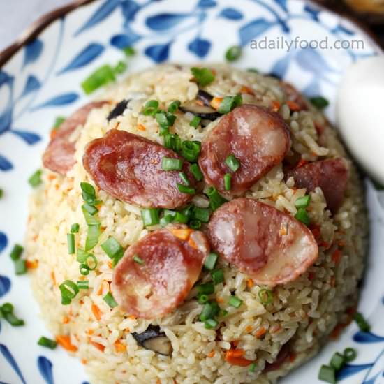 CHINESE ONE POT SAUSAGE AND RICE - Recipe photo by adailyfood