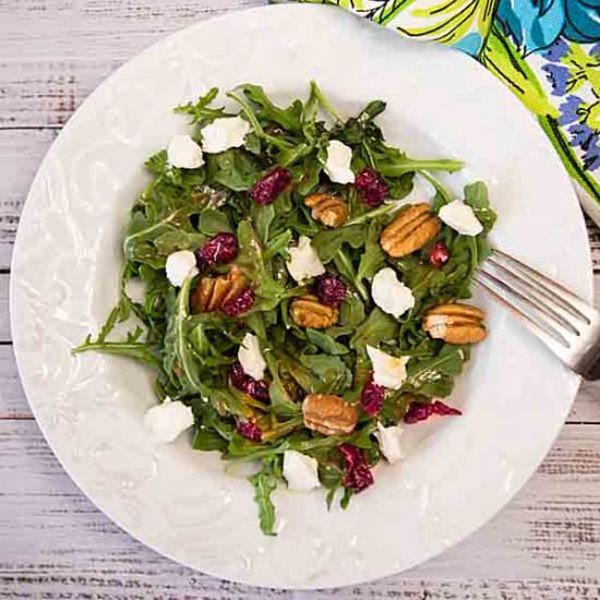 Arugula Sweet Goat Cheese Salad - Recipe photo by iwilkerson