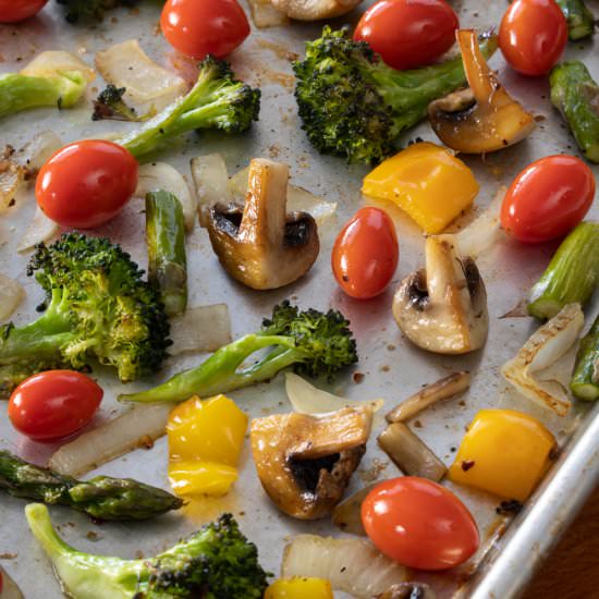 Sheet Pan Roasted Vegetables - Recipe photo by For the Love of Cooking