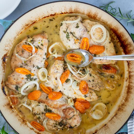 Herby Lemon Roasted Chicken - Recipe photo by islandbakes