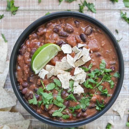 Pineapple and Black Bean Chili - Recipe photo by Horses &amp; Heels