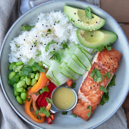 Salmon Rice Bowl - Recipe photo by Mintykitchen