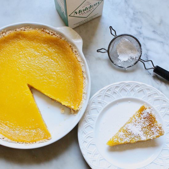 Lemon Olive Oil Tart - Recipe photo by the good eats co