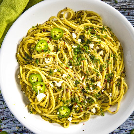 Spaghetti Verde - Recipe photo by ChiliPepperMadness