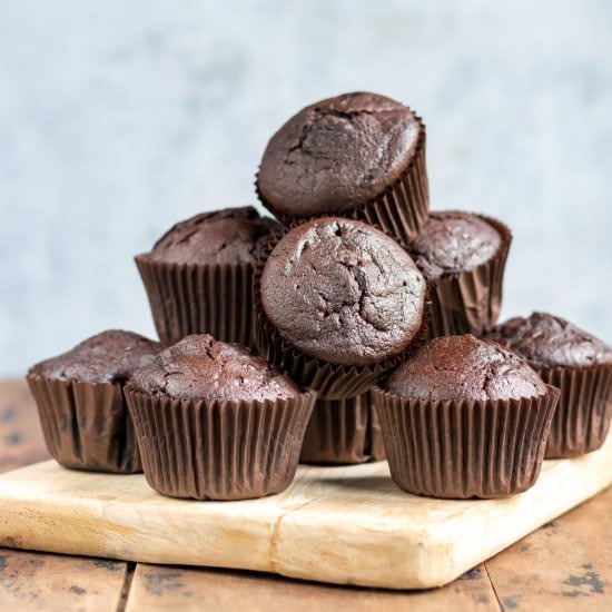Chocolate Beet Muffins - Recipe photo by veggie desserts