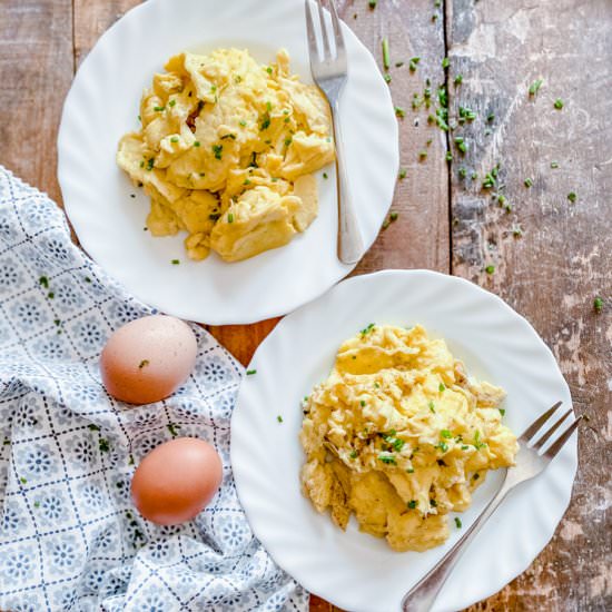 Scrambled Eggs - Recipe photo by Spain on a Fork